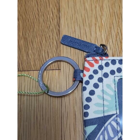 Vera Bradley ID Case Wallet Nomadic Floral Pattern Keychain Zip Coin Purse NWT - Picture 4 of 8
